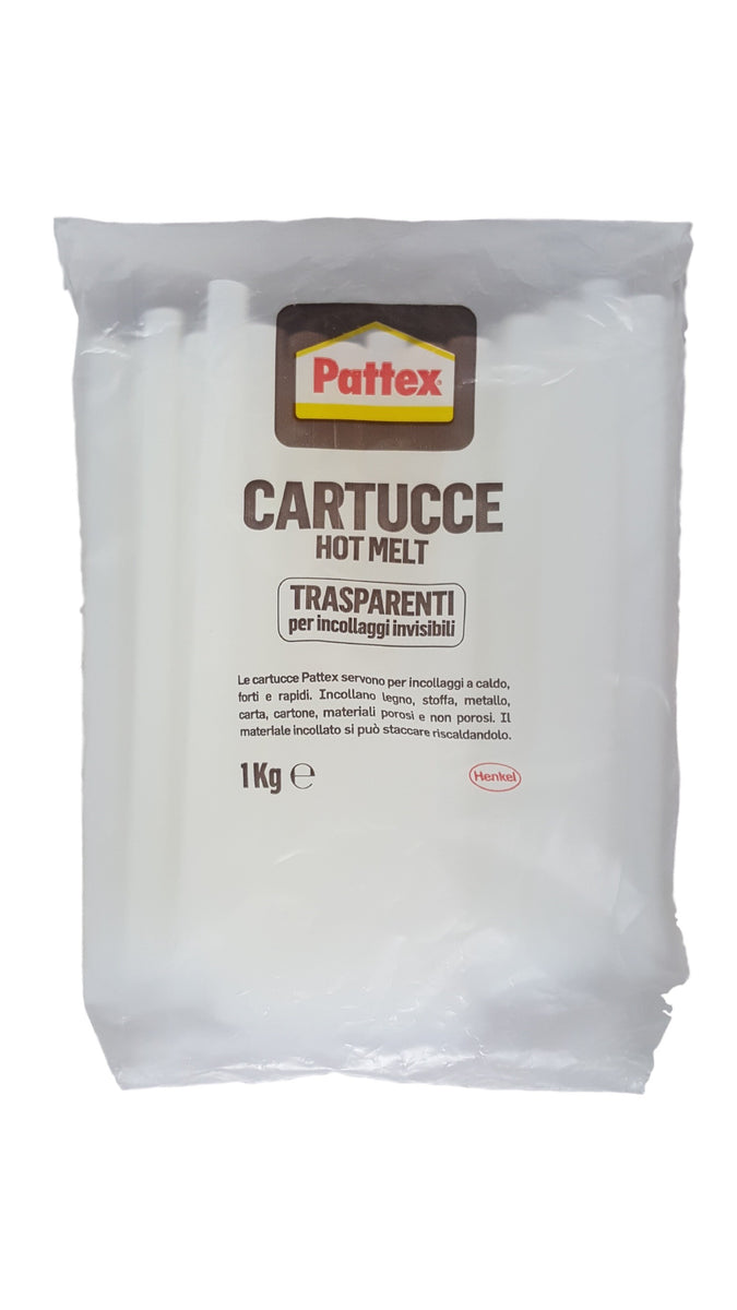 COLLA A CALDO PATTEX 1 KG 50 PZ TERMOINDURENTE TRASPARENTE - BricoShopping  - Tutti i colori del brico