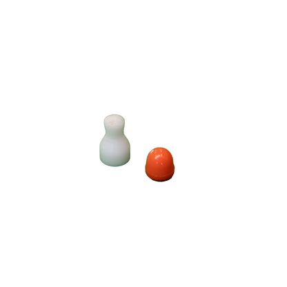 PUNTA PIATTA PER MARTELLO IN PLASTICA CON CAPPUCCIO IN GOMMA, filetto 6mm