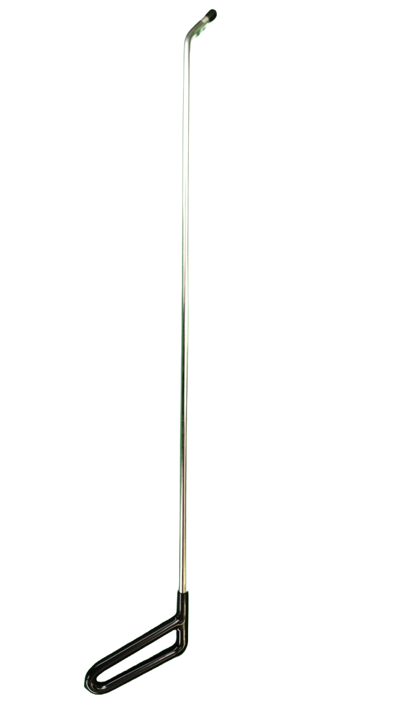 Leva diam. 10 con testa gommata 72cm
